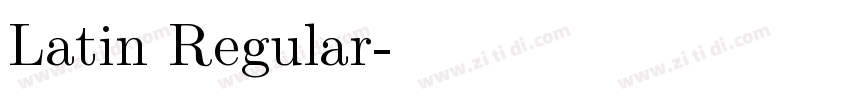 Latin Regular字体转换